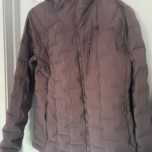 Mountain Hardwear down filled Women's outdoor light parka Jacket in warm brown